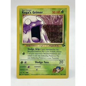 Koga's Grimer‎ 78/132 Gym Challenge Unlimited Non Holo Vintage 2000 Pokemon NM